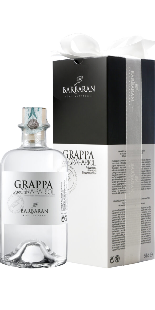 Grapariol white grape grappa